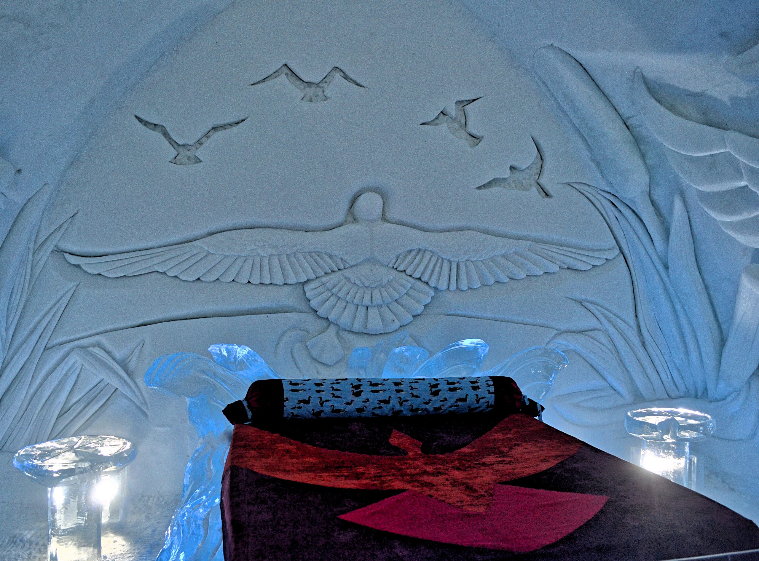Quebec Ice Hotel bedroom